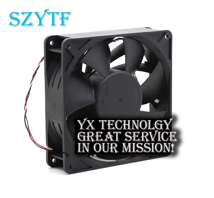 Новинка, внешний диаметр 140 мм, 12 В, 4,08 Вт, прочный охлаждающий вентилятор с двумя шарикоподшипниками 140*140*38 мм для Sunon