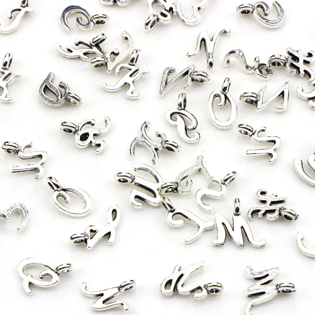 52pcs Letter Pendants A-Z Charms for Jewelry Making and DIY Decoration