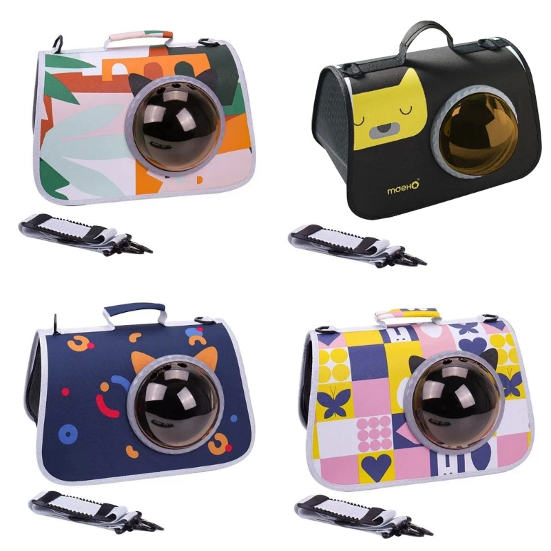 

K1MF Cartoon Tote Bag for Pet Small Medium Puppy Cat Go Out Bag Lovely Carriers Bag