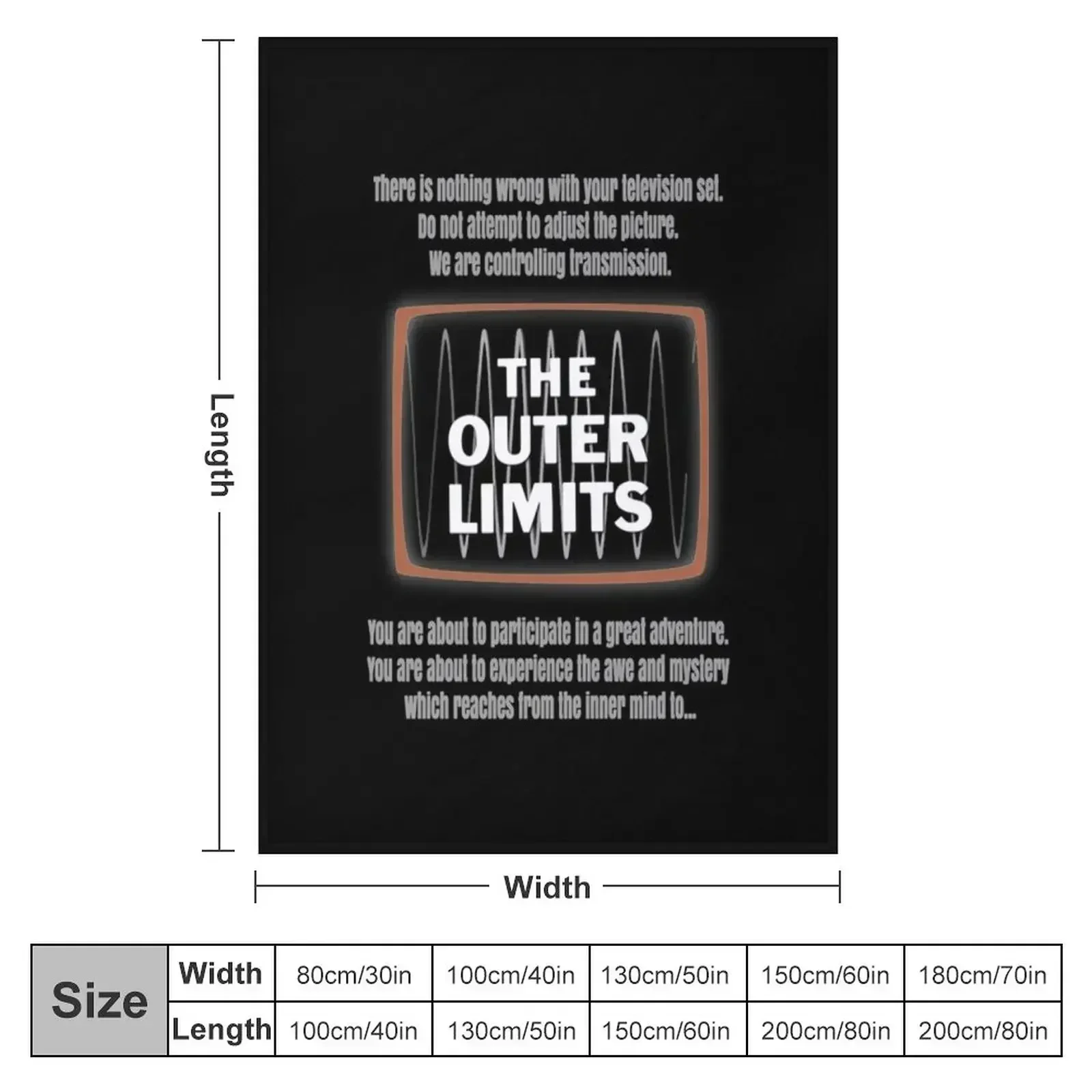 Футболка Outer Limits Телешоу The - Retro Seventies_by Humanitees_ Плед Большие плюшевые одеяла для