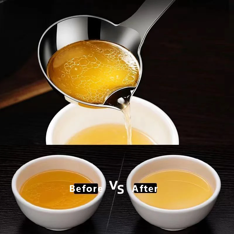 Ложка для масляного фильтра из нержавеющей стали сепаратор жира йогурта ковш
