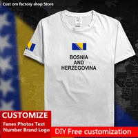 bosnia and herzegovina cotton t shirt custom jersey fans diy name number brand logo fashion hip hop loose casual t shirt