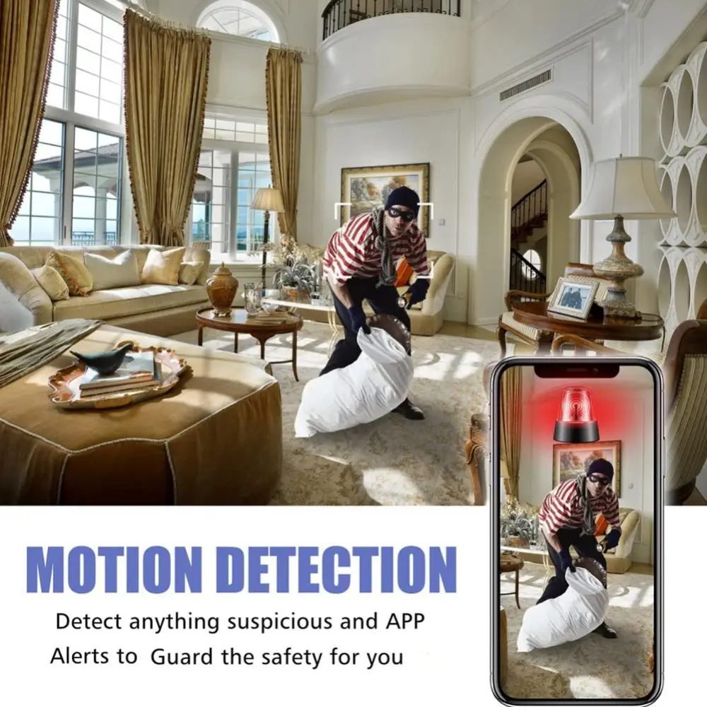 

Ip-камера ночного видения с датчиком движения, 1080p, Wi-Fi