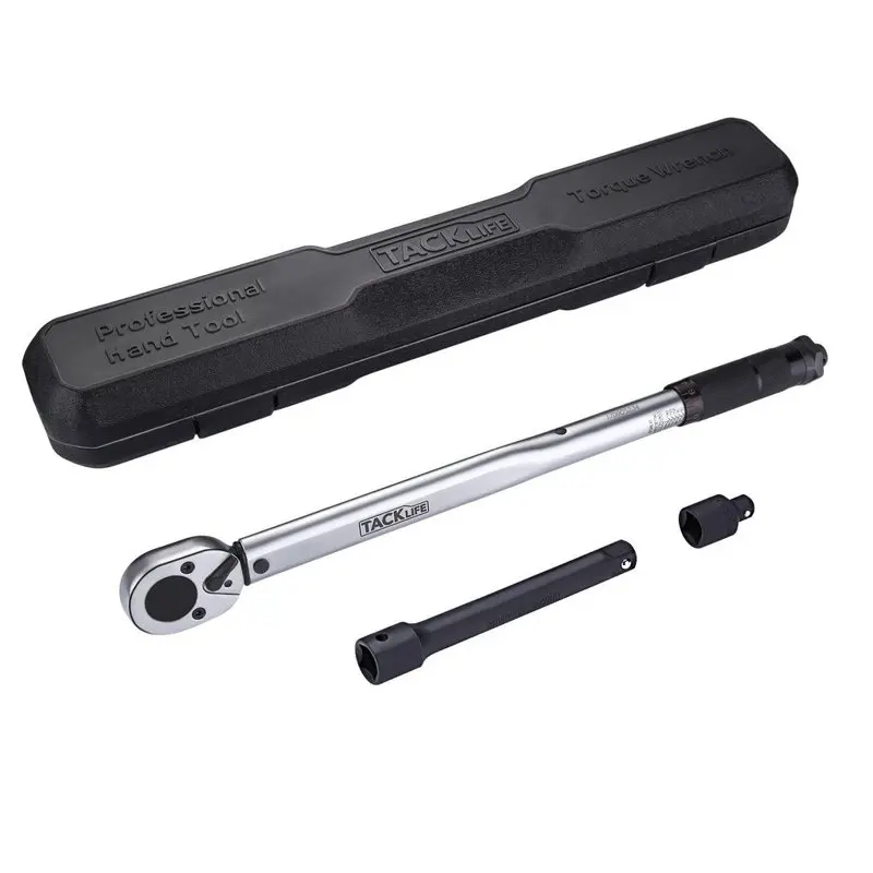 

1/2" Drive Click Torque Wrench With 3/8 Torque Wrench Adapter And 6 Inch Extension Bar(10-150 Ft.- Lb./13.6-203.5 Nm)-HTW2C car