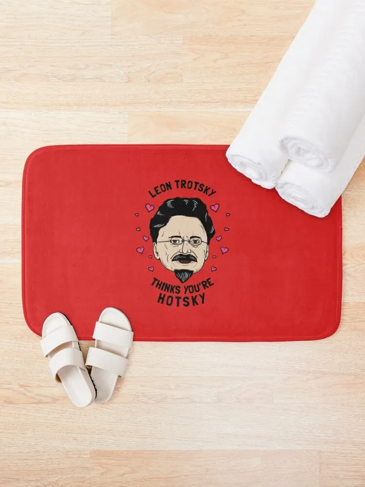 Фото Leon Trotsky считает, что вы горячий коврик для ванной комнаты, набор для ванной комнаты, напольный коврик для ванной, Противоскользящий коврик №2