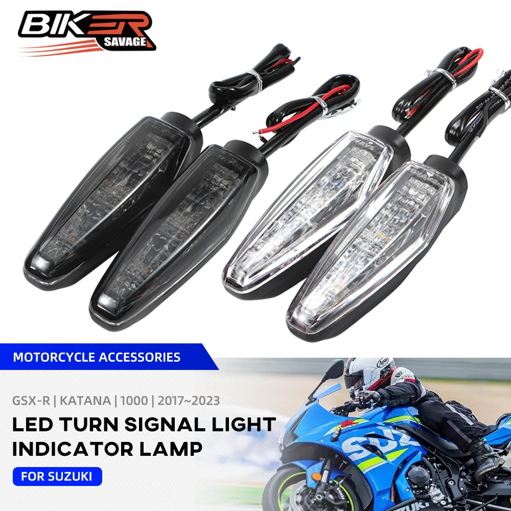 

For SUZUKI GSX-R1000 KATANA 1000 2017-2023 LED Turn Signal Indicator Light Motorcycle Accessories Blinker Motocross Lamps