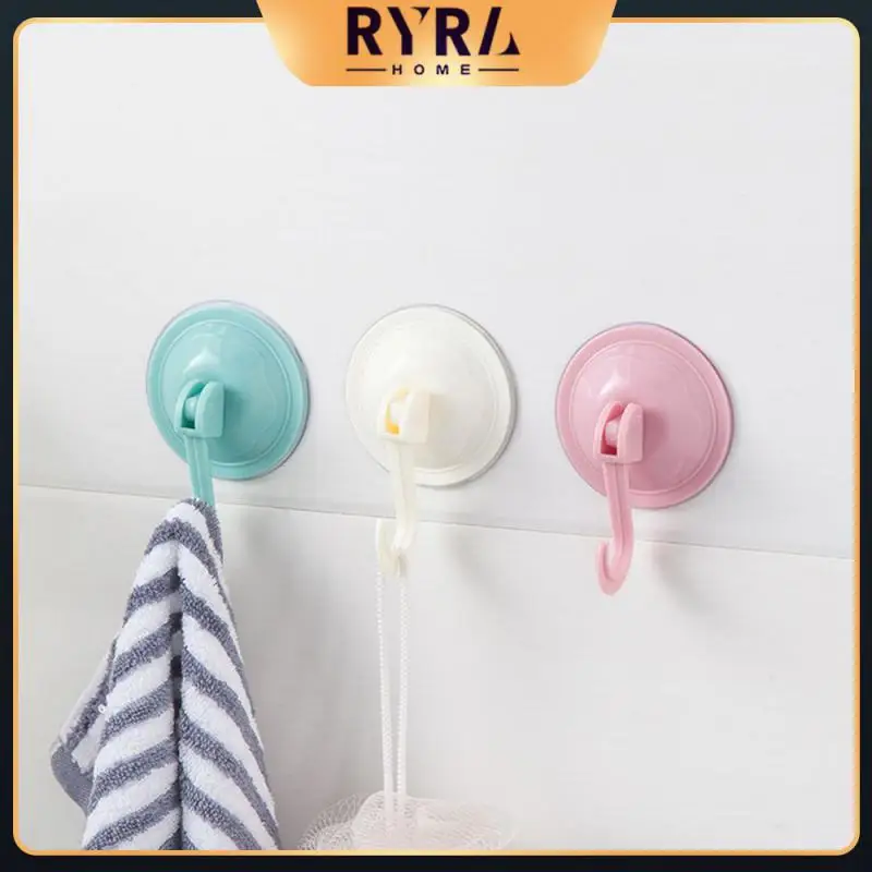 

Bathroom And Kitchen Non Punching And Non Marking Plastic Hook Light Weight Vacuum Suction Cup Hook High Quality Fashionable