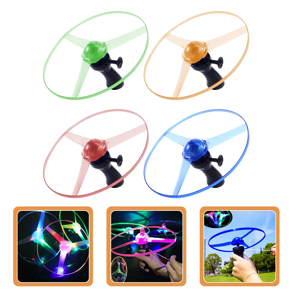 

Disc Flying Toyslauncher Kidstop Saucer Shooteraerial String Led Tops Glowing Party Ufo Mini Educational Light