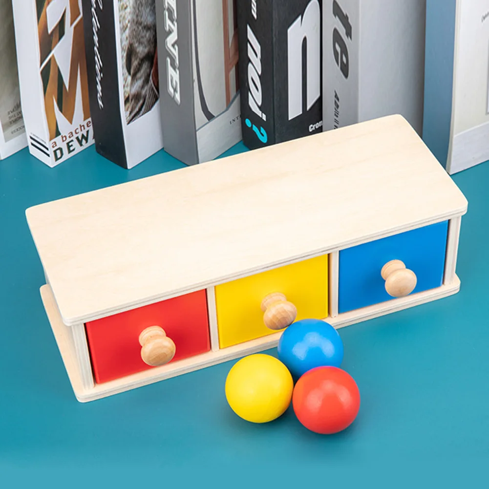 

Lovely Montessori Wooden Toy Early Education Coin Box Drawer Game Children Portable Interactive Present for Baby Gift