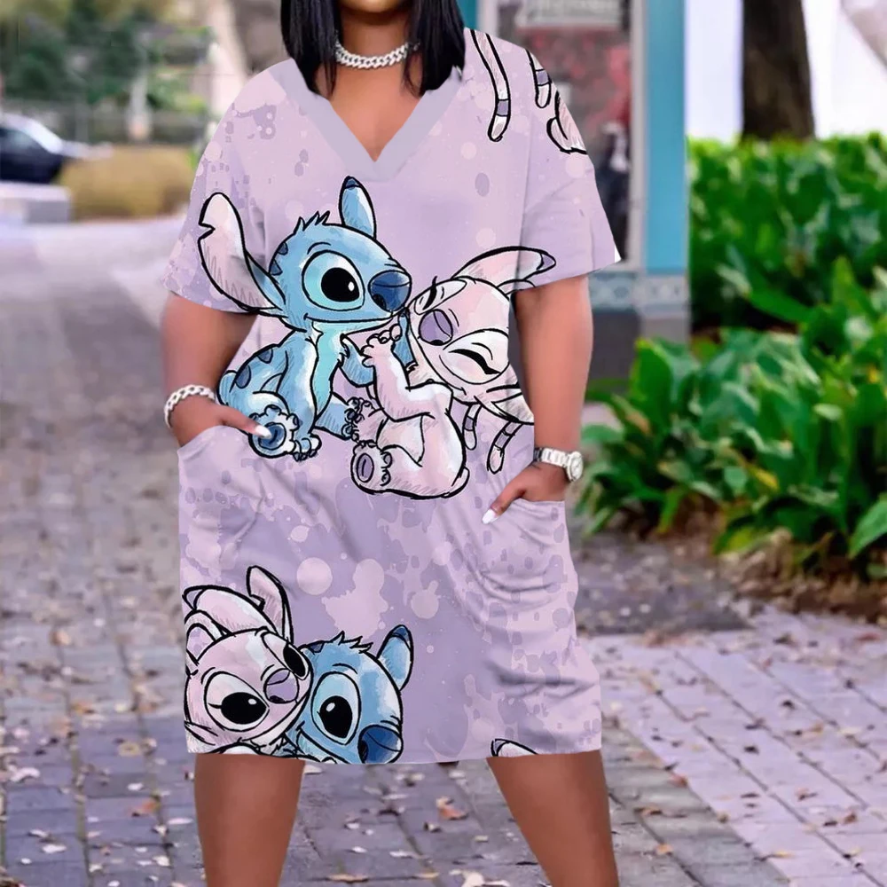 Женское платье с коротким рукавом и карманами свободная пижама в готическом