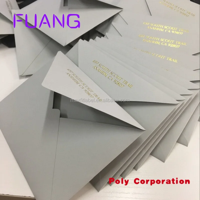 Hot-selling promotional custom printing wholesale paper envelope with gold foil