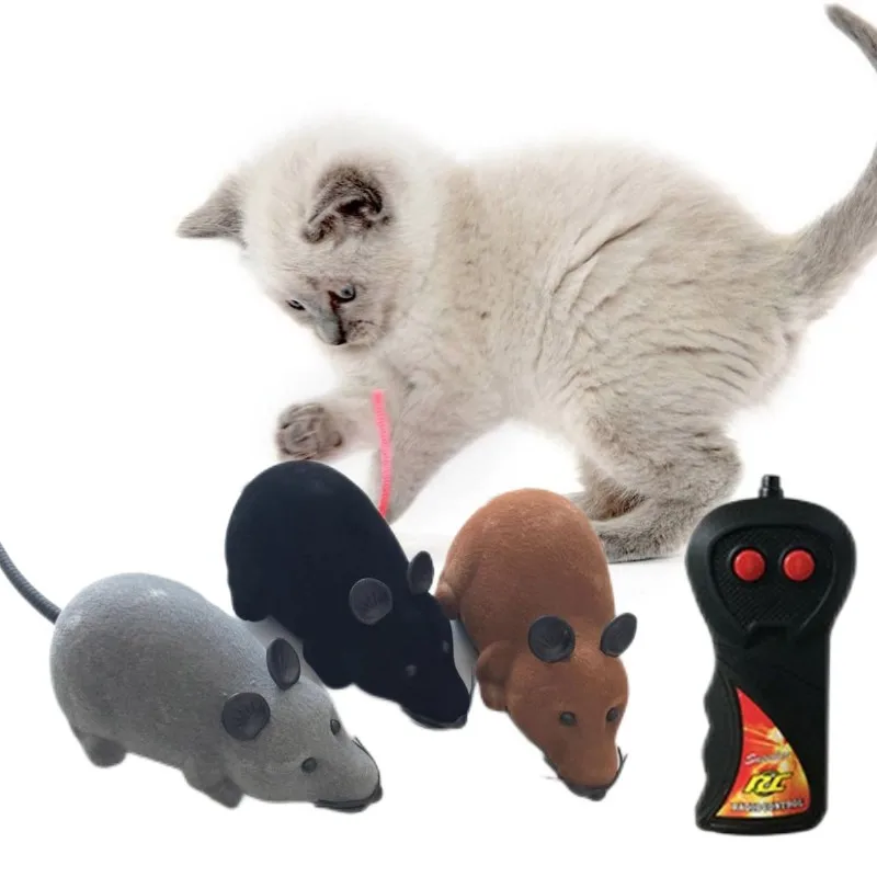 

Забавные игрушки для кошек Беспроводная игрушка для домашних животных с дистанционным управлением вперед назад электронная Крыса Мышь инт...