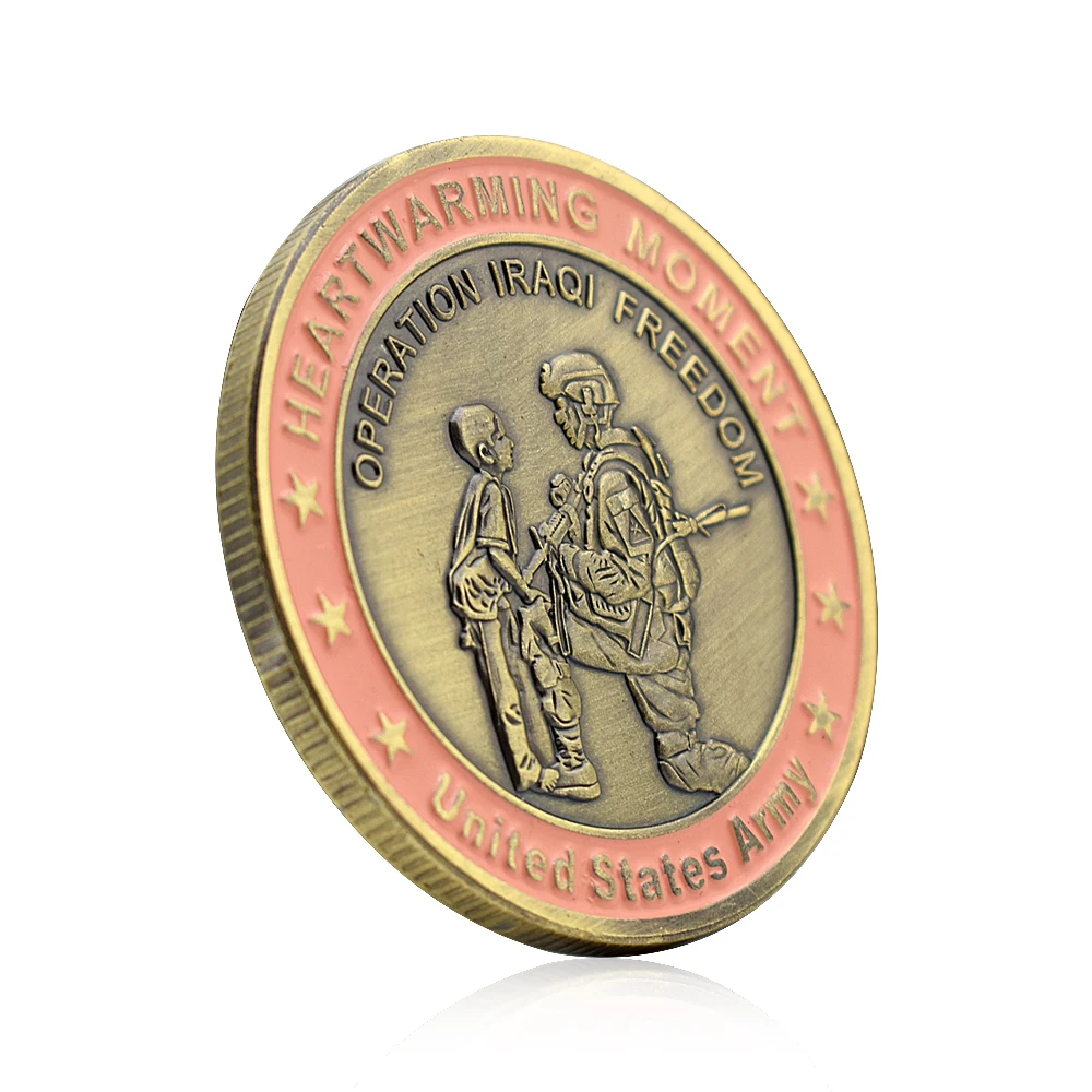 Управление иракской свободой медные монеты душевное монеты ретро медаль Святого фотоэлемента
