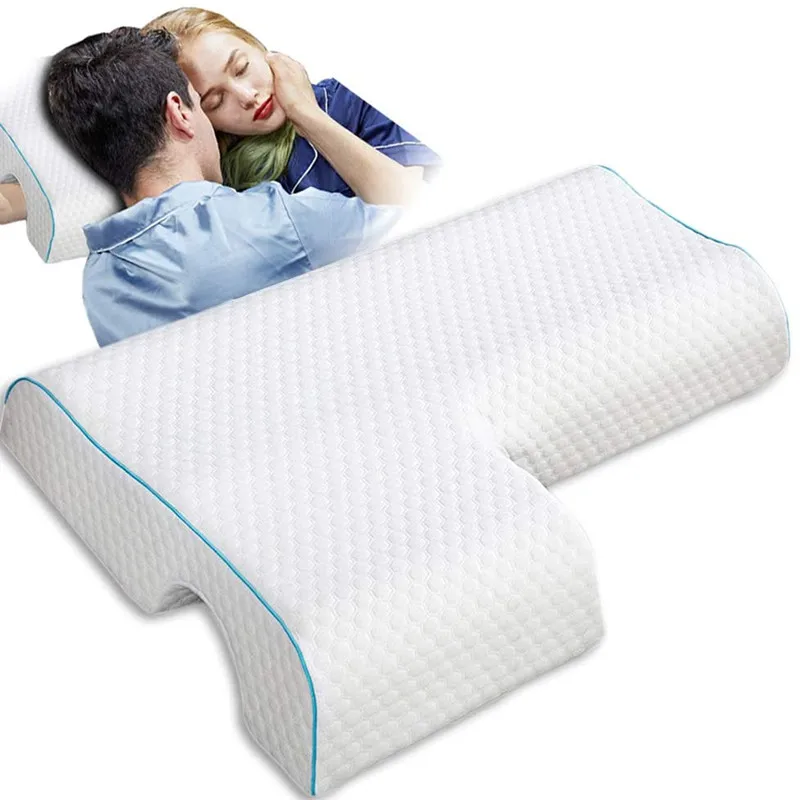 Upgrade Arched Cuddle Pillow Couples Pillow with Slow Rebound Memory Foam for Arm Rest Anti Pressure Hand Pillow for Sleeping