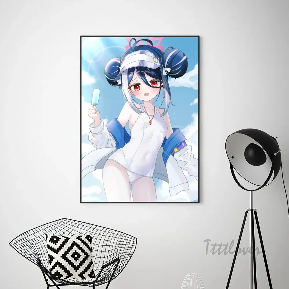 Nemugaki Фубуки аниме девушка синий архив плакат наклейки художественные настенные