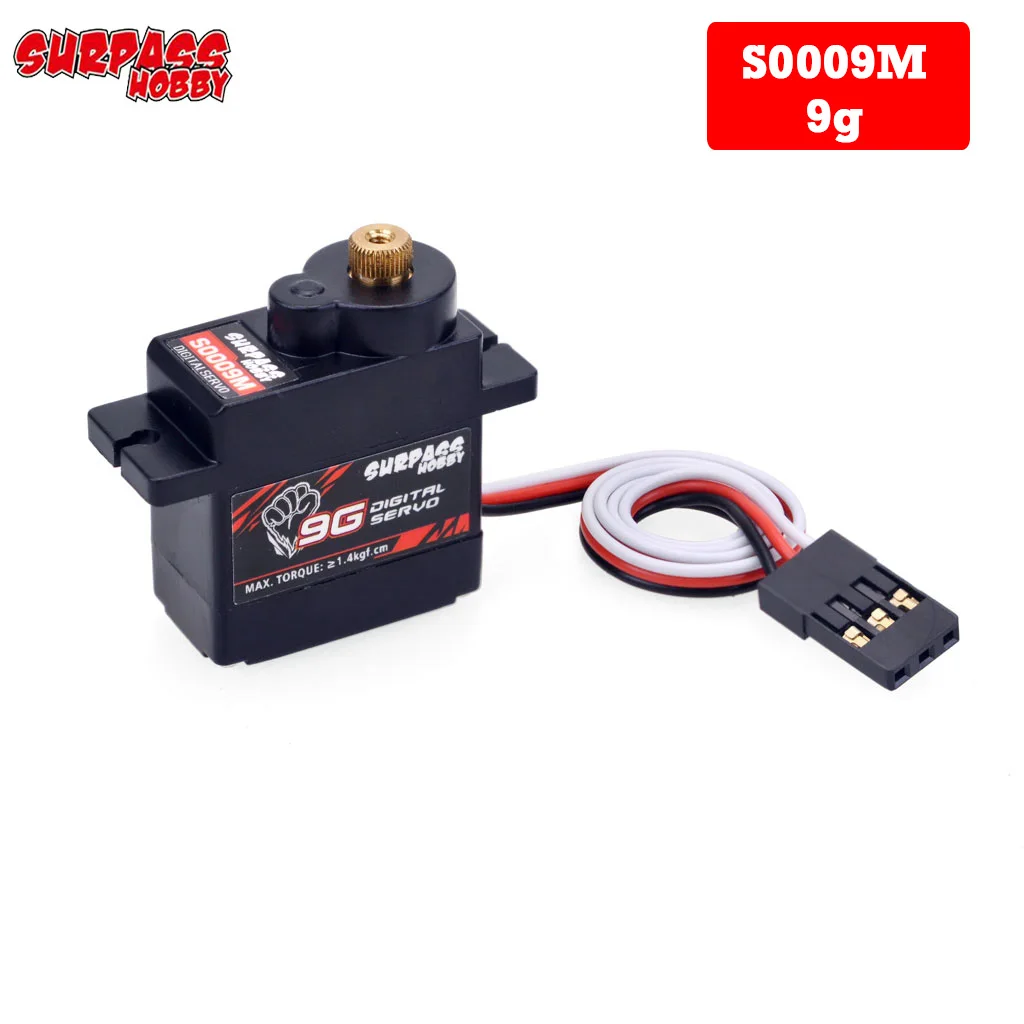 Сервопривод с металлической шестерней SurpassHobby S0009M 9g для радиоуправляемых автомобилей 1/24