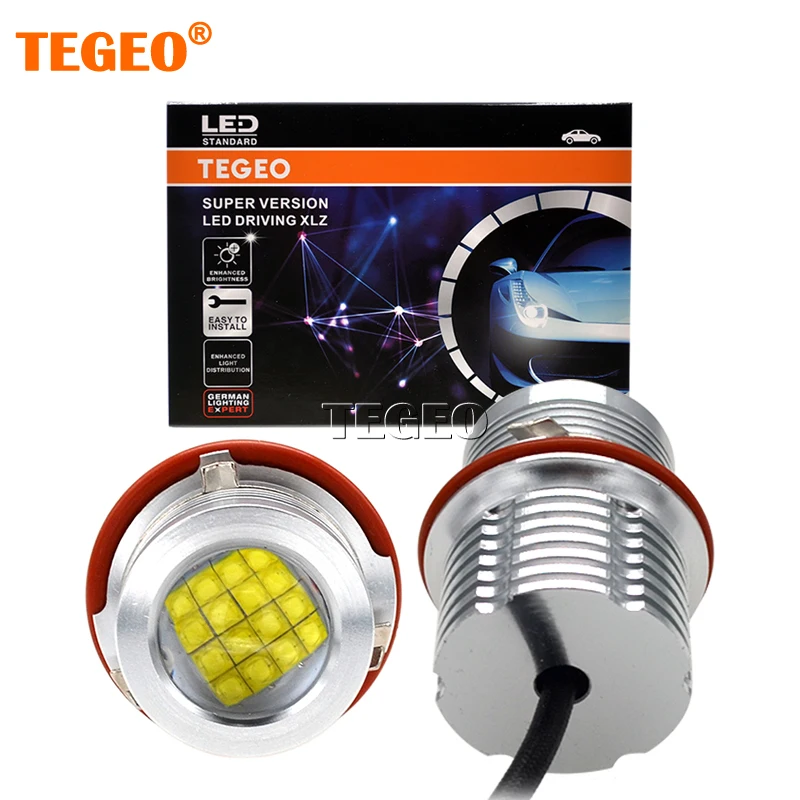 

TEGEO GERMAN LIGHT EXPERT 2PCS 80W LED Angel Eyes 6000K LED Marker Light Bulbs For BMW E39 E60 E61 E63 E65 E66 E83 X3 E53 X5
