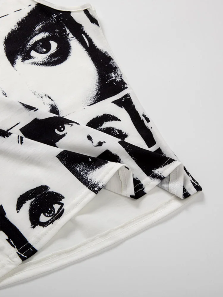 BIDIJONES Высокий стиль Y2K укороченный топ из хлопка и полиэстера