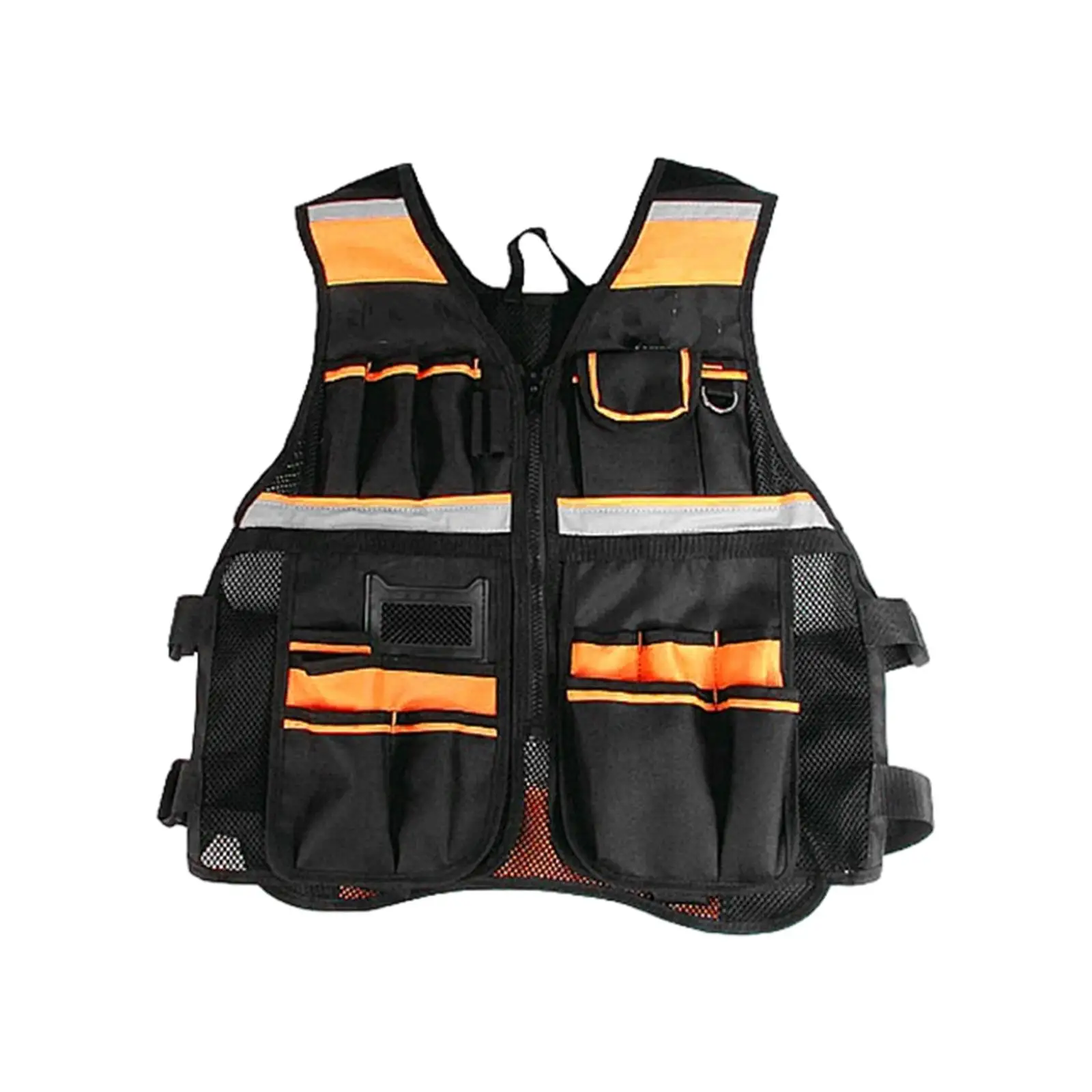 

Tool Vest Reflective Mesh Electrician Carpenters Enough Pockets for Outdoor Work Household Gardening Construction Site Work