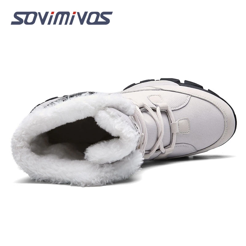 Women Boots Waterproof Winter Shoes Men Snow Boots Platform Keep Warm Ankle Winter Boots with Thick Fur Heels Botas Mujer 2022