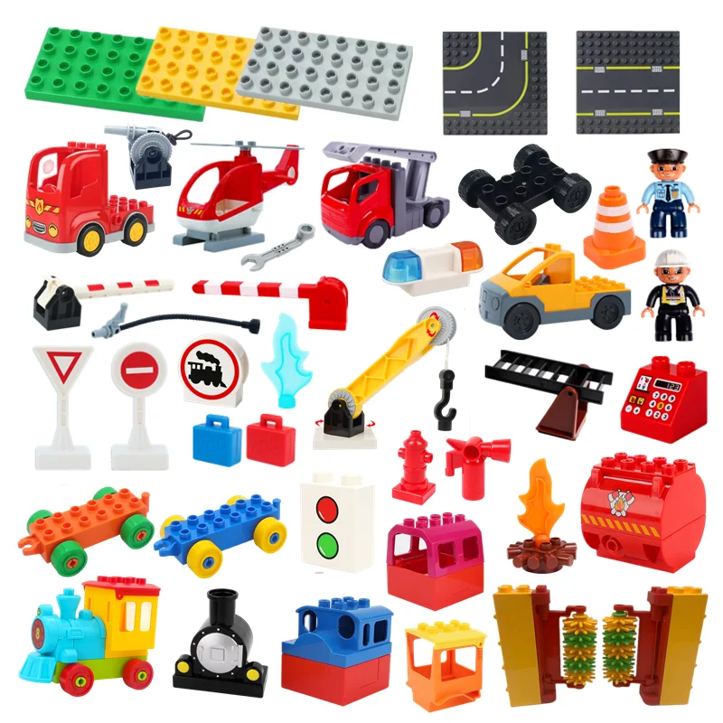 Конструктор детский «заправочная станция», дорожная плита кубиков