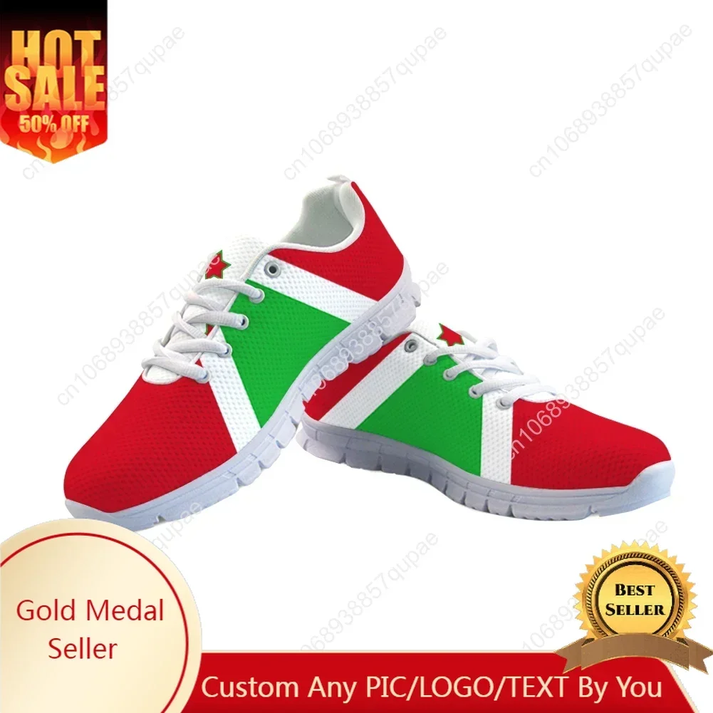 Burundi Youth Free Custom Made Name Number Bdi Country Nation Flag Bi French Burundian Print Photo Logo Mesh Casual Shoes