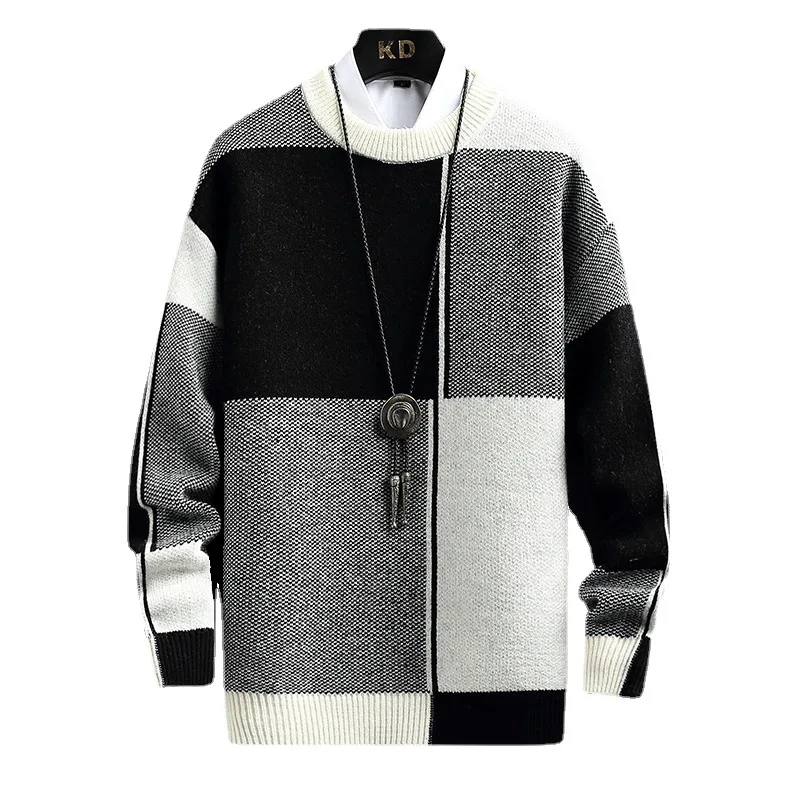 Men Clothing 2023 Warm Sweater/ High Quality Men Spring Autumn Slim Leisure Korean Long Sleeve Loose Knit Pullover