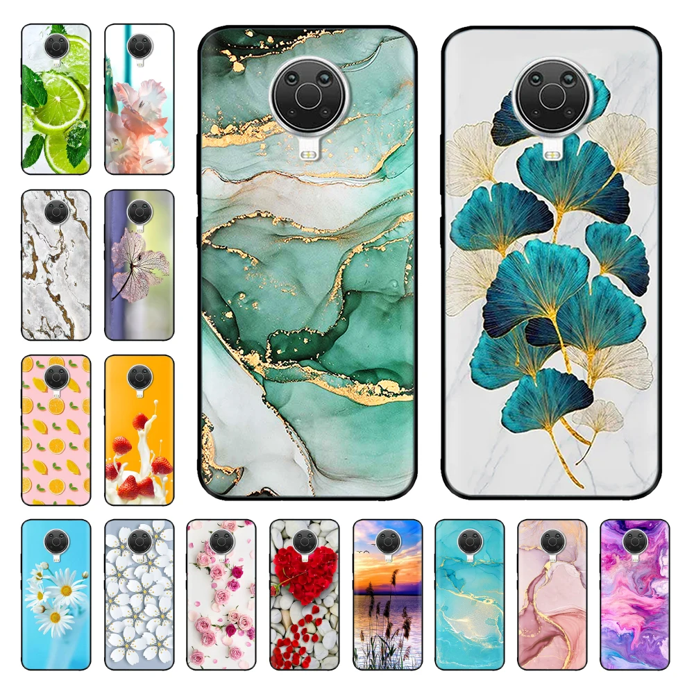 

Soft Case For Nokia G20 G10 Case C20 C30 Cases Silicone Fundas Phone Back Cover for Nokia C20 C 20 Case Flower Love Heart Bumper