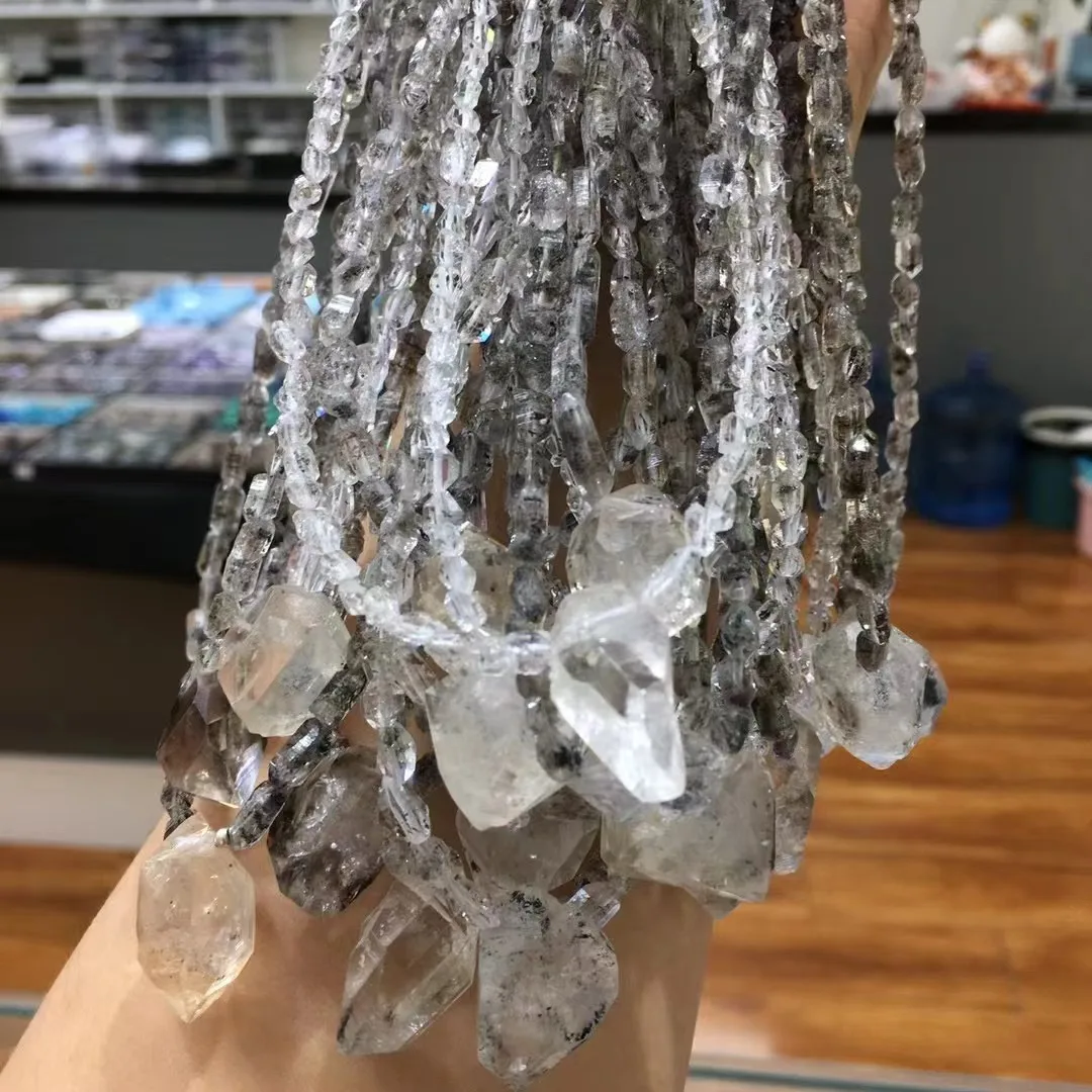 Единица One Piece Hot Selling Natural алмаз херкимера Crystal колье с целебным кулоном For Gift