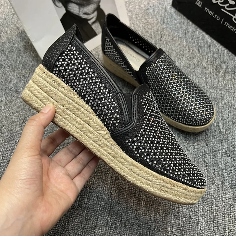 

Shoes Woman Flats Loafers With Fur Round Toe Casual Female Sneakers Slip-on Dress Breathable Slip On Microfiber Wedges Leisure S