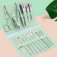 16 piece manicure tool set decoration foot knife nail clipper dead skin scissors manicure manicure tool stainless steel
