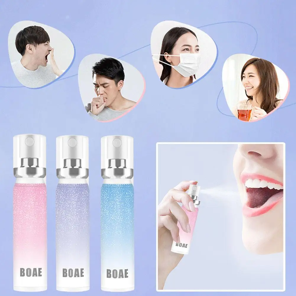 

Oral Fresh Spray 3 Smell Breath Freshener Spray Mouth Fruit Portable Essence Freshening Natural Care Oral Spray Fresh Hygie X3Z5