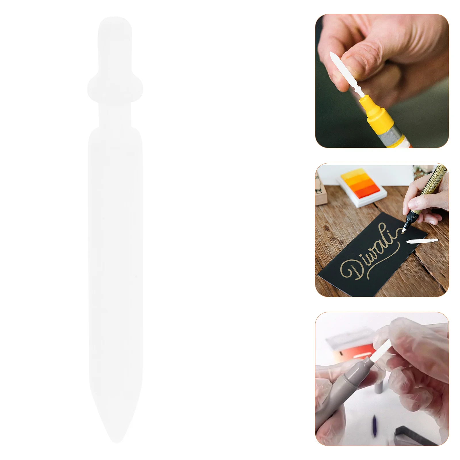 

10 Pcs Marker Pen Tip Writing Stuff Devices Replacements Points Nibs White Paint