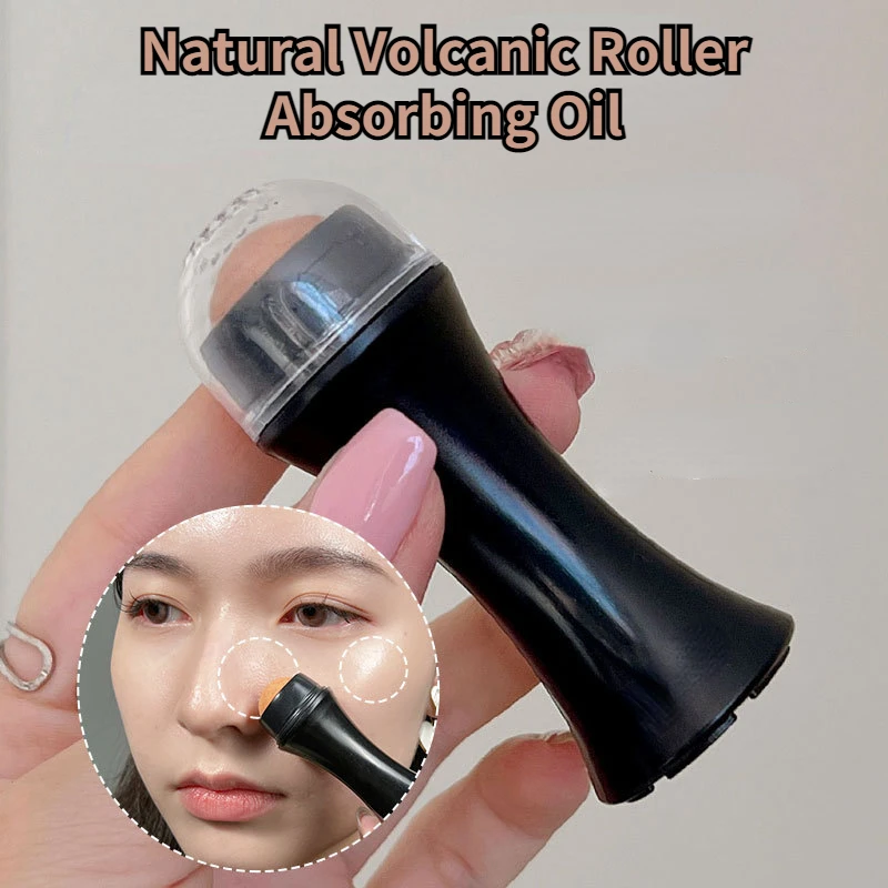 

Натуральный вулканический ролик, поглощающий жирность, матирующий макияж, инструмент для ухода за кожей лица, Очищающий масляный поглощающ...