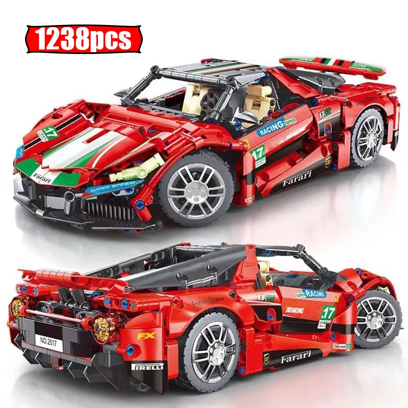 

1238pcs City technical MOC Racing Sports Car Building Blocks Speed Racer Supercar Vehicle Toys for Boys Bricks Children Gifts