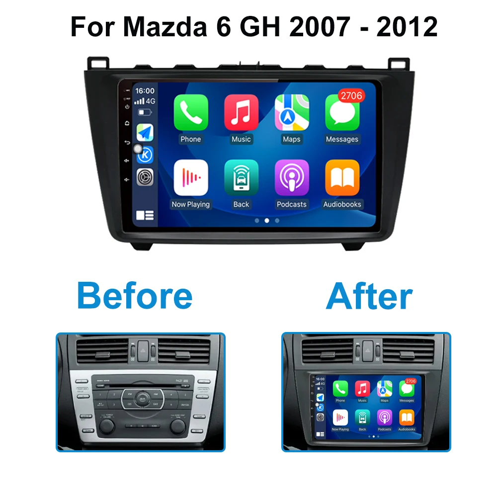 9-дюймовый Автомобильный Мультимедийный Видеоплеер Android GPS-навигация DSP Аудио Wi-Fi 2