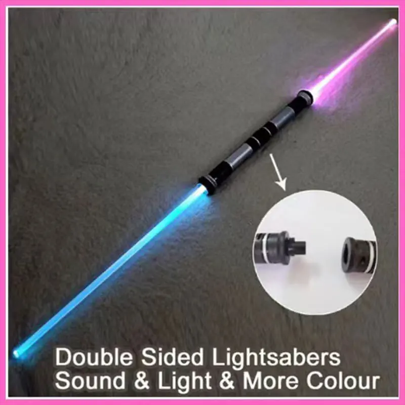 

(2 Pieces/Lot) Flashing Lightsaber Laser Double Sword Toys Sound and Light for Boy Girls