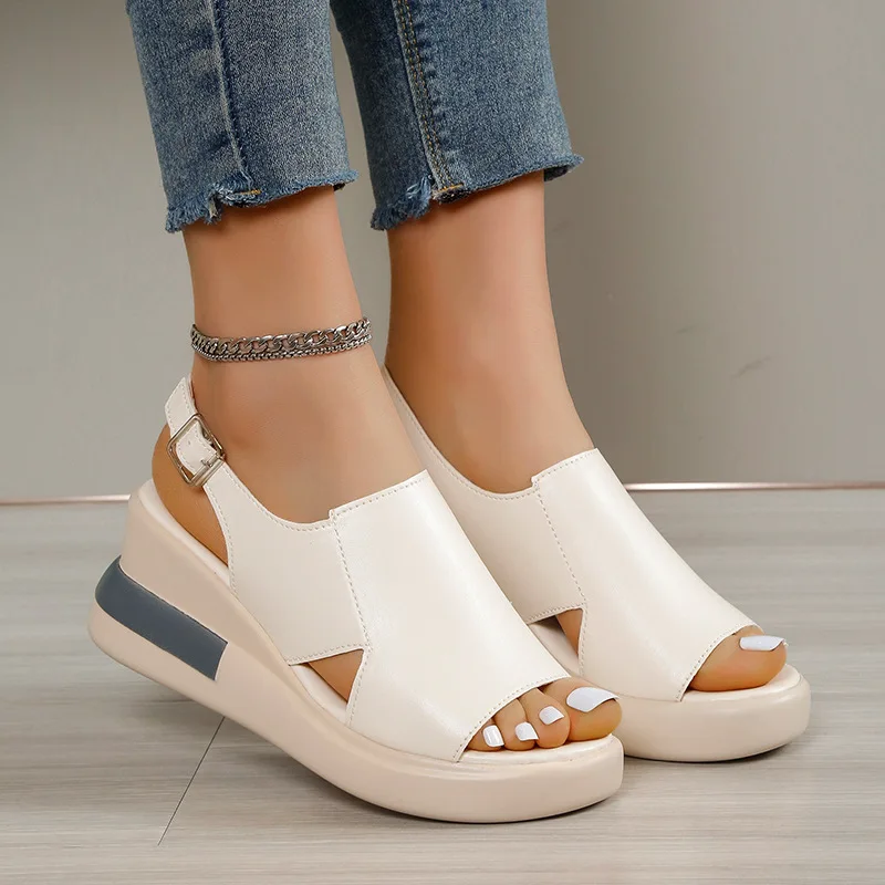 Women Sandals Women Heels Sandals Platform Shoes Summer Sandalias Mujer Casual Wedges Shoes For Women Elegant Free Shipping