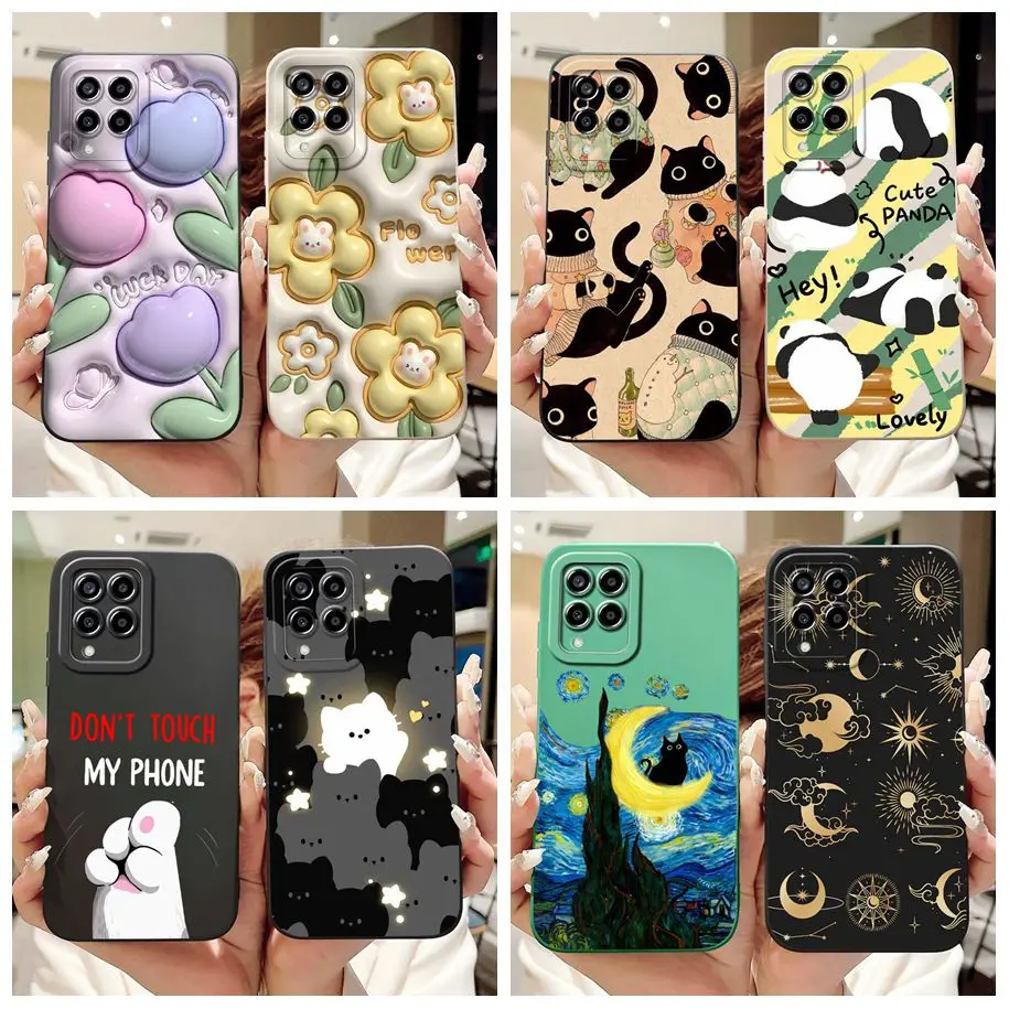 Чехол для Samsung M33 M53 Женский задняя крышка защиты фотокамеры мягкий чехол Galaxy M 33 53