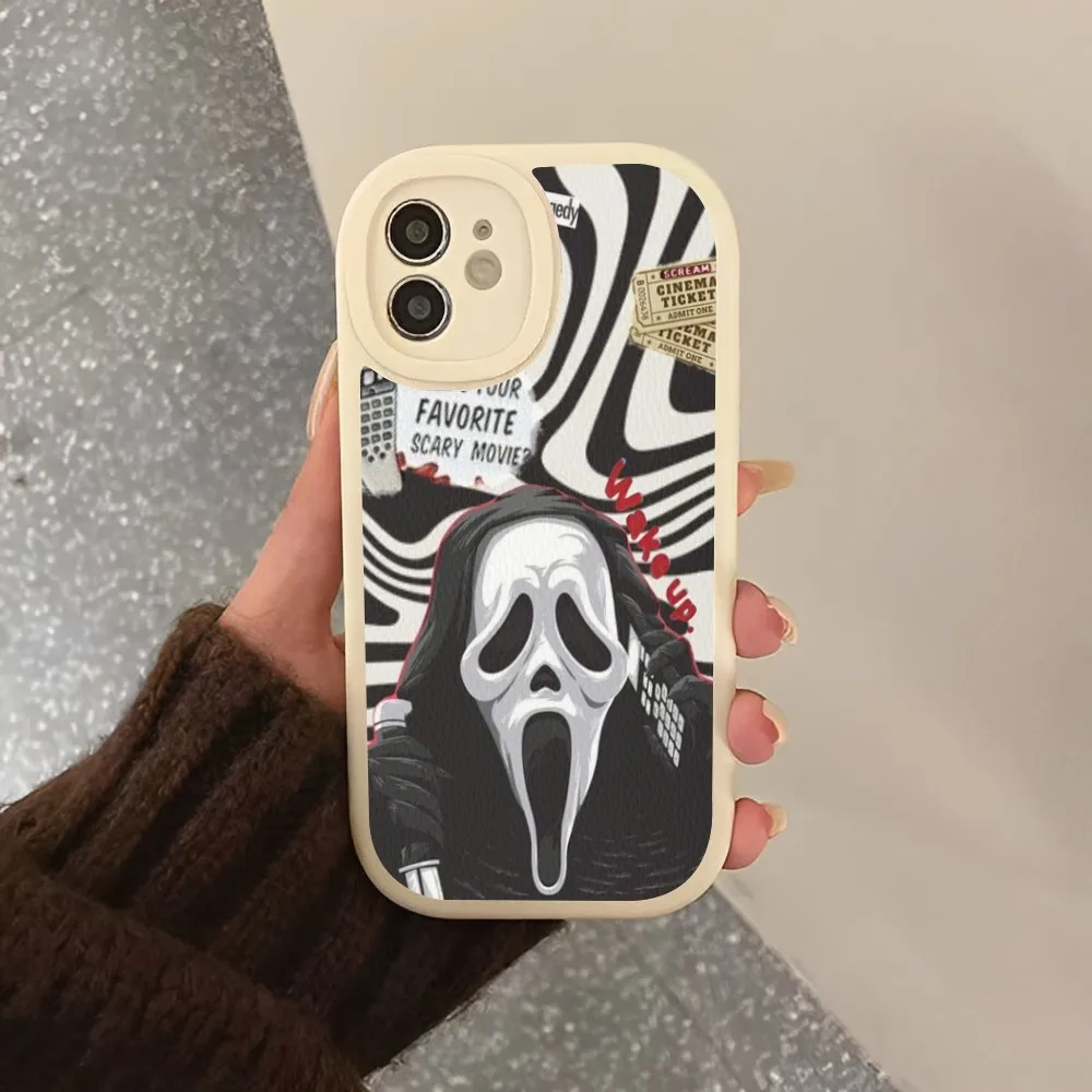 Ghostface Horror Scream Art Phone Case Hard Leather For IPhone 14 13 12 Mini 11 14 Pro Max Xs X Xr 7 8 Plus 6 6s