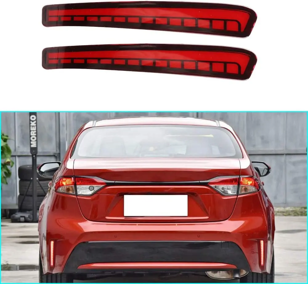 

Muchkey Fit ForToyota Corolla 2019 Turn Signal Tail Light Brake Rear Fog Light Rear Collision Prevention tooth type