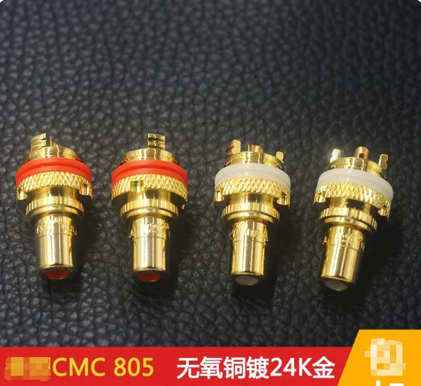 Фото CMC805 Lotus Female Base, позолоченный RCA-разъем, аудиоразъем для Hi-Fi акустики, аудиотерминал №1