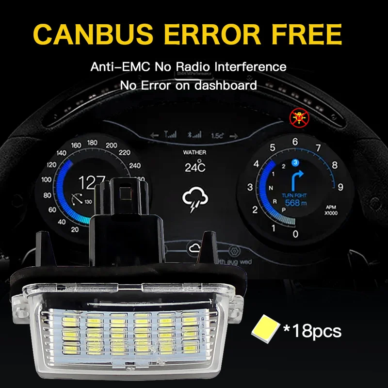 Фото 2 шт. светодиодных фонарей для номерного знака Canbus для Toyota Noah Voxy 80 серии 2014-2018, Camry 2012-2017, Avensis 2008-2011, Yaris 12V №5