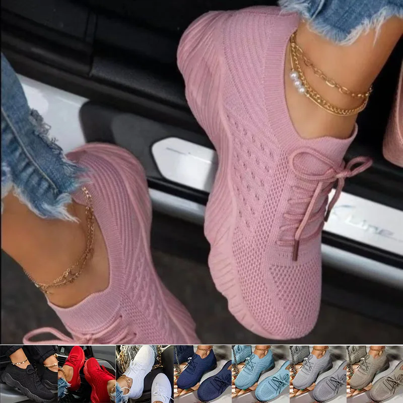 

Breathable Mesh Shoes Women Sneakers 2023 Fashion Platform Women's Sports Shoes Plus Size Light Vulcanize Shoe Ladies Tennis New