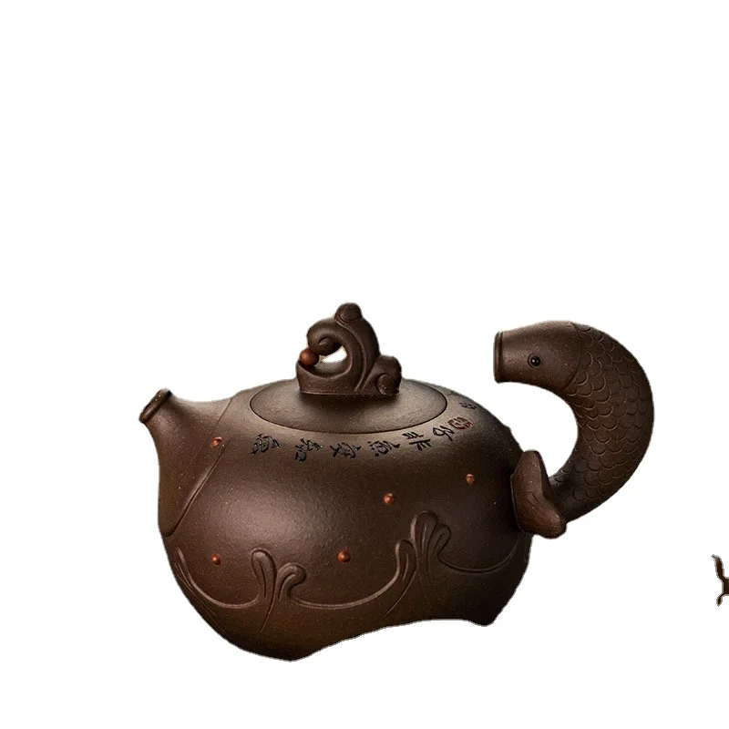 

Чайник из фиолетовой глины Yixing, домашняя коллекция, старые пурпурные глины, ручная работа, чайник для питья, китайский чайник, искусственный чайный набор