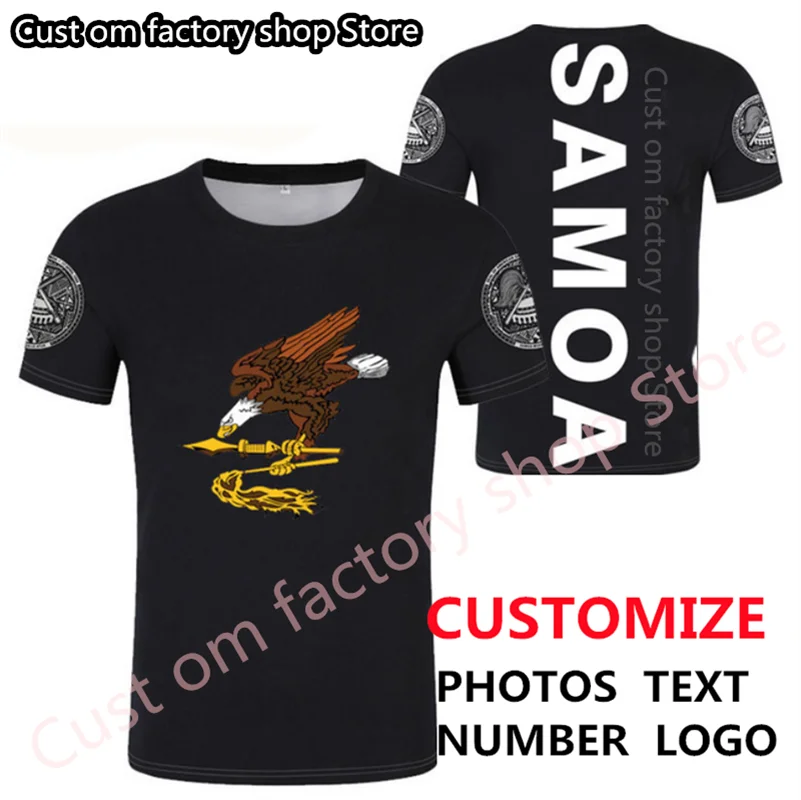 

Футболка Американского Самоа, свободная футболка на заказ с именным номером, белая, черная, Самоанская одежда asm, футболка «сделай сам», с принтом логотипа