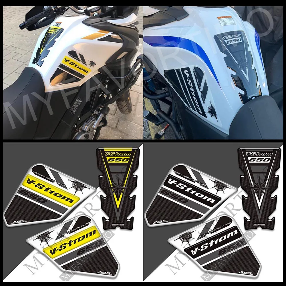 Фото Для Suzuki V STROM VSTROM DL 650 XT 650XT Adventure Защитная накладка на бак багажника, чехлы, наклейки, комплект топливного масла №5