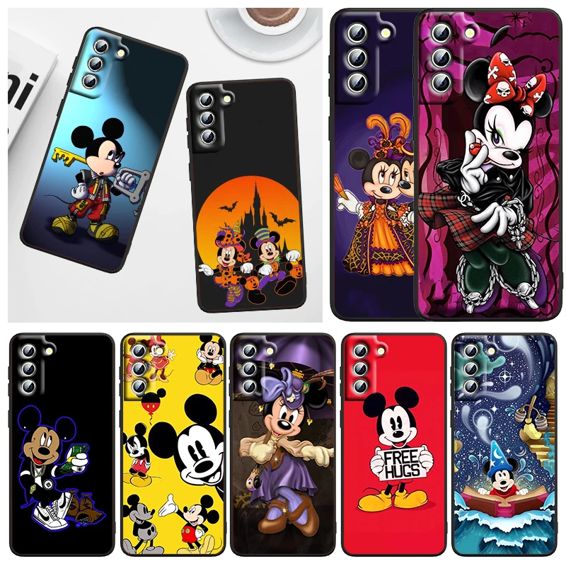 Disney Love Mickey Mouse For Samsung Galaxy S22 S21 S20 FE Ultra Pro Lite S10 5G S10E S9 Edge Plus Black Phone Case Soft Capa  - buy with discount