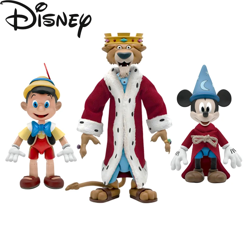 

Фигурка героя мультфильма Disney, Классическая мультяшная анимация Микки Пиноккио принц Джон, игрушки, многофункциональная статуя, модель куклы, коллекционная