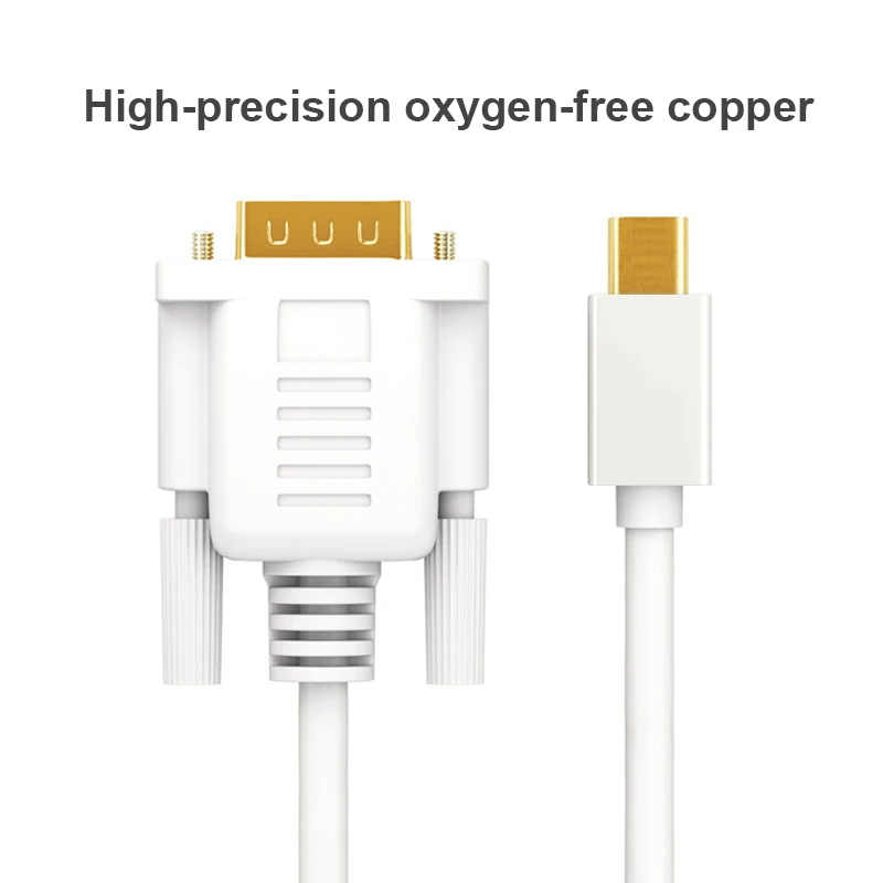 Переходник Mini DisplayPort с VGA-кабелем, переходник с Mini DP на VGA-кабелем, 1,8 м, монитор «Папа-папа» для MacBook Air Pro, ПК, ноутбука (art.: 3920c8cd45324) - 3920c8cd45324